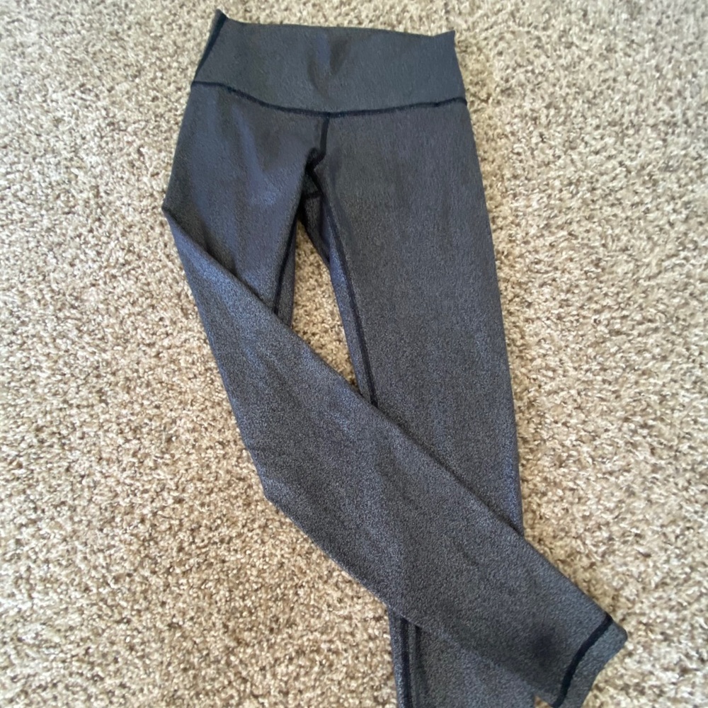 Charcoal metallic lulu lemon leggings